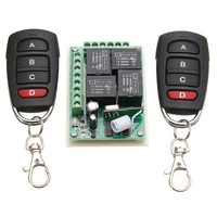 433MHz 12V 4CH Relais de canal RF Commutateur de télécommande sans fil 2 Émetteur + récepteur