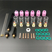 44PCS TIG Soudage Torch Stubby Gaz Lentille 10 Tasse Kit pour WP9 / 20/25 WL20 Tungstène