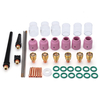 44pcs TIG Torche de soudage Stubby Gas Lens 10 12 Verre Pyrex Kit F / WP-9/20/25