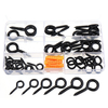 44pcs vis des yeux zingué filetage auto-taraudeur crochets anneaux de bague de boulon à oeil avec tuyau dexpansion