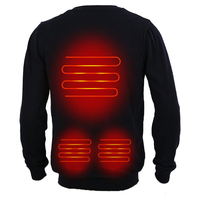 45 ℃ -65 ℃ hiver USB chauffage chandail tricoté hommes chauffant chaud vêtements tricot doublé polaire à manches longues