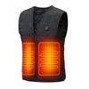 45 ° C hommes femmes gilet chauffant électrique gilet polaire alimenté par USB veste chauffante rapide vêtements noir