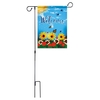 45 x 15 Iron Mini Garden Drapeaux Pole Stand Holder Affichage de décorations de jardin