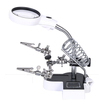4.5-11X LED lampe de bureau loupe loupe avec pince de support de lumière pour réparation lire USB