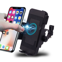 4.5-7 pouces Waterpoof Chargeur sans fil antichoc Téléphone portable résistant aux rayures Stand Holder Guidon Rétrovise