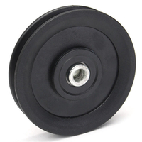 4.5 "Nylon Roue de poulie de roulement 115mm Black Wheel Cable Pièce d