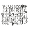 45 pcs Vintage Orné Skeleton Keys Lot Pendentif Fancy Heart DIY Artisanat