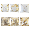 45 x 45 cm coussin feuilles dor motif géométrique taie doreiller carré taies doreiller décoratives pour d
