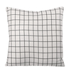 45 x 45 cm rayures noires housse de coussin lavable en coton lin coussin décoratif pour canapé voiture