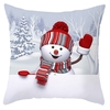 45 x 45 cm série bonhomme de neige de Noël Polyester taies doreiller en peau de pêche housse de coussin pour la mai
