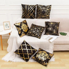 45 x 45 cm taie doreiller de noël noir et blanc taie doreiller peinte dorée housse de coussin de noël décorati