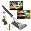 45cm 3-Head Barbecue Four Grill Brosse De Nettoyage Têtes De Fil En Acier BBQ Clean Tool
