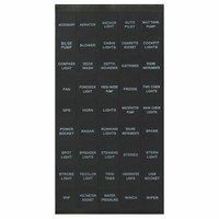 45pcs caravane panneau de circuit étiquette autocollant de décalque de commutateur instrument de bateau de la marine