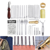 45pcs en cuir artisanat travail bricolage couture à la main sculpture gravure outil de woking