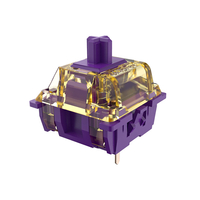 45Pcs DAREU Violet Gold V2 Commutateur Mécanique 3 Broches Couverture Transparente Usine Commutateur Tactile Pré-Lubrifi