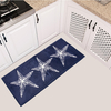45x115cm antidérapant Soft tapis de porte en flanelle tapis de sol de cuisine tapis de salle de bain bleu