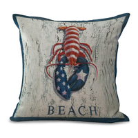 45x45cm drapeau océan coton lin taie doreiller taille housse de coussin bureau à domicile