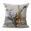 45x45cm impression de mode Note de musique jeter taies doreiller café canapé coussin décor à la maison
