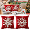 45x45CM noël coton lin canapé housse de coussin noël flocon de neige taille housse de coussin taie doreiller