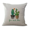 45x45cm série végétale couleur peint à la main Cactus coton lin canapé housse de coussin taie doreiller