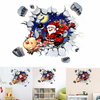 45x60cm sticker mural 3d maison autocollant noël santa claus chambre décor