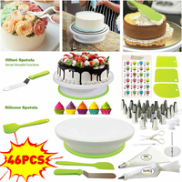 46 pièces gâteau plateau tournant outils de décoration de gâteau Kit Table rotative outil de cuisson buse de tuyauterie