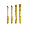4/6/8 pièces 1/4 pouces tige hexagonale torsion ensemble de bits de verre titane céramique forage 6-12mm tuile béton poi