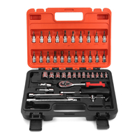 46pcs 1/4 pouces outils de réparation de clé métrique clé à douille vis Kit