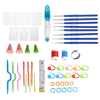 47 pièces outils de tissage trousse à outils à tricoter crochet à aiguille avec des ensembles de couture de boîte