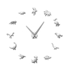 47 pouces Mur Art Dinosaures Jurassique T-Rex DIY Grande Horloge Murale Enfants Chambre Décoration Géant Sans Cadre Horl