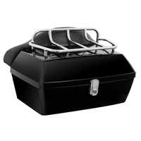 47L moto scooter arrière arrière haut queue boîte de coffre de coffre de bagages avec dossier
