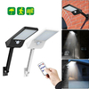 48 LED Lampe murale solaire PIR Réverbère de capteur de mouvement pour jardin Extérieur étanche avec télécommande