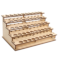 48 trous couleur en bois peintures bouteille support de stockage de support organiseur modulaire