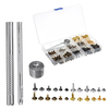 480 PCS cuir Craft Double Cap Rivets goujons métalliques tubulaires avec kit doutils de fixation