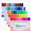 48/60/80/100 Pcs Couleurs Dessin Peinture Aquarelle Marqueur Stylo Double Tête Brosse Coloré Stylos Fine Liner École Art