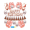 48PCS Rose Or Fête Danniversaire Ballons Joyeux Anniversaire Lettre Feuille Ballon Décor