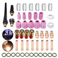 49 pièces torche de soudage TIG lentille à gaz trapue 10 Kit de tasse en verre Pyrex pour WP-17/18/26