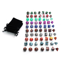 49/56/70 pièces dés polyédriques pour jeux de bureau donjons et dragons avec sacs de rangement