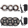 49FT 15M 3528 RGB LED Bande lumineuse 24 touches Télécommande Lampe flexible non étanche / étanche + Adaptateur secteur