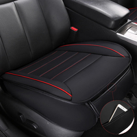 49x52cm coussin de siège de voiture en cuir PU housse respirante housse de protection tapis universel noir