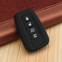 4 boutons Silicone clé de voiture à distance cas / sac titulaire de la couverture pour Toyota Camry 2018 Prius 2017-2018