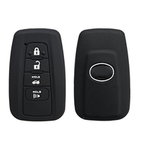 4 boutons Silicone clé de voiture à distance cas / sac titulaire de la couverture pour Toyota Camry hybride Prius 2017-2