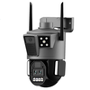 4G 6MP UHD Three Lens 10X Zoom Suveillance Camera PTZ IP Cam Night Vision Human Detection IP66 Waterproof CCTV Security