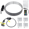 4IN1 15, 5 `` voiture RVB LED anneau de roue jante bande allume bluetooth APP double contrôle