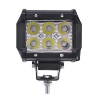 4Inch 18W LED Lampe de travail à barre de travail à barre lumineuse de travail 12V 1500LM blanc pour remorque de VTT Jee
