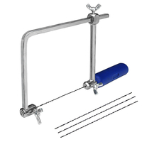 4inch Multifonction Scie sauteuse Main Scie sauteuse Cadre Hobby Outils De Travail Du Bois avec 3 Pcs Lames En Spirale