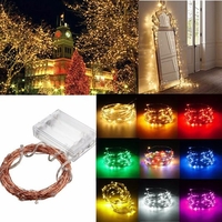 4m 40 LED fil de cuivre batterie légère de chaîne de fées alimenté noël imperméables de décor de partie