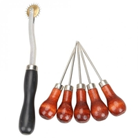 4mm Cuir Étoffe Surpiqure Roue avec 5 Pcs Awl Pin À Coudre À La Main Poinçon Trou Outil