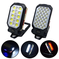 4 modes COB T6 LED Lampe de camping pliable ultra lumineuse Lanternes de survie portables super lumineuses avec support