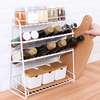 4 niveaux en métal cuisine épices rack bocaux bouteille organisateur salle de bain étagère de rangement